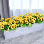 Hàng rào hoa giả - Hoa hướng dương giả